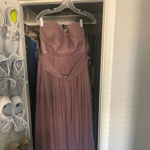 Jenny Yoo burgundy long bridesmaid prom dress